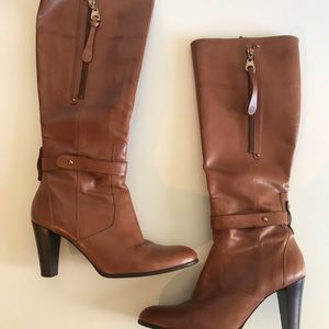 Knee high heeled boots
